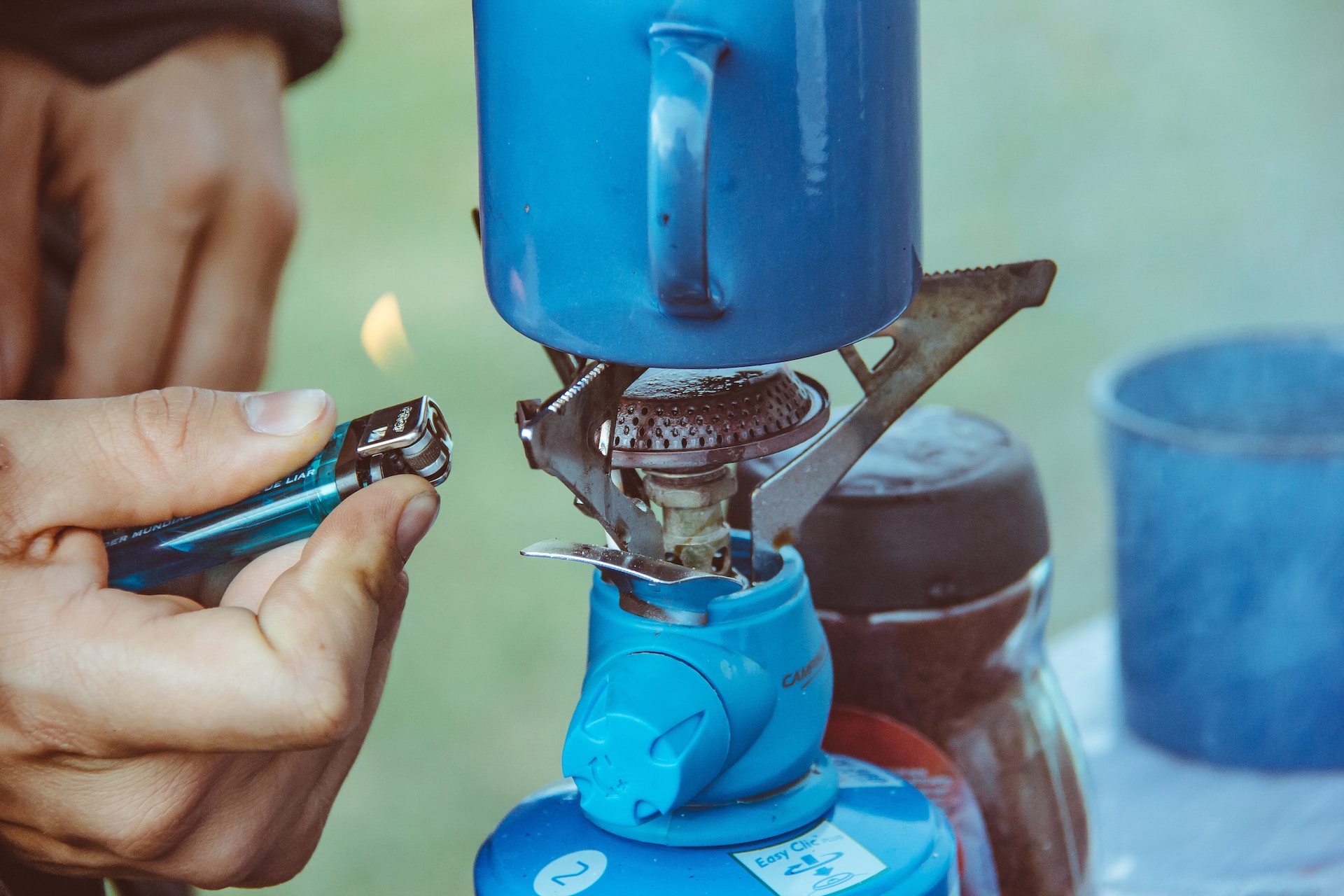 Lighting up a backpacking stove