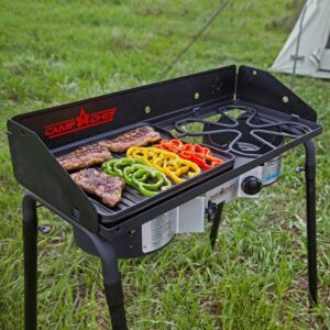 Best freestanding camping stove is Camp Chef Explorer